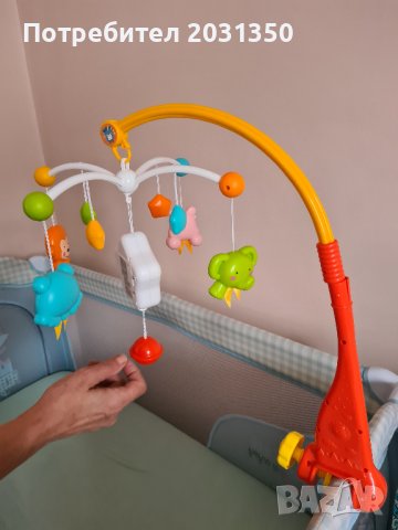 Lorelli Музикална въртележка Happy Animals Orange, снимка 2 - Играчки за стая - 40266462