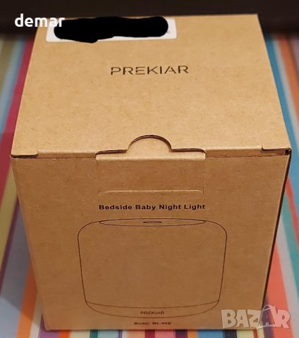 Нощна лампа за бебета PREKIAR, 4W 2000mAh LED, с RGB промяна на цвета, снимка 11 - Лед осветление - 43507242