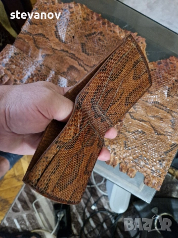 портфейл от змия питон , снимка 7 - Портфейли, портмонета - 53268019