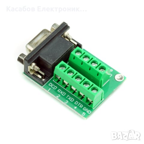 Адаптерна клема RS232 DB9 - женски конектор, снимка 2 - Друга електроника - 43533092