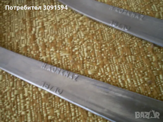 H.KORKMAZ ДЕСЕРТНИ ВИЛИЦИ 10 БРОЯ 18/10, снимка 4 - Прибори за хранене, готвене и сервиране - 48838894