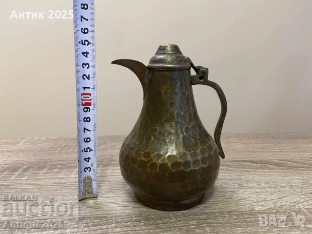 Старинна месингова кана, снимка 5 - Антикварни и старинни предмети - 51455574