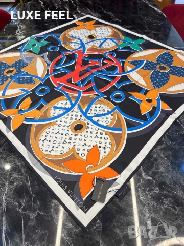 Дамски Шалове - Коприна ⚜️ Louis Vuitton , снимка 5 - Шалове - 53021273