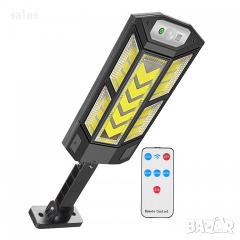 Водоустойчива соларна LED лампа със сензор за движение и дистанционно, снимка 2 - Соларни лампи - 36675420