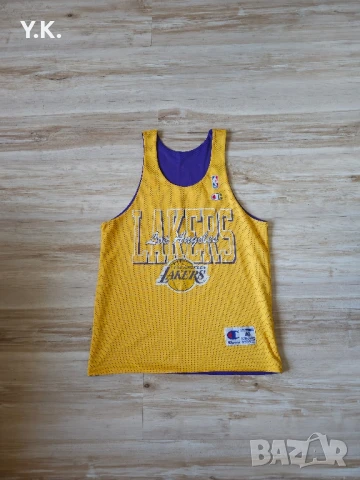 Оригинален мъжки двулицев потник Champion x LA Lakers NBA, снимка 1