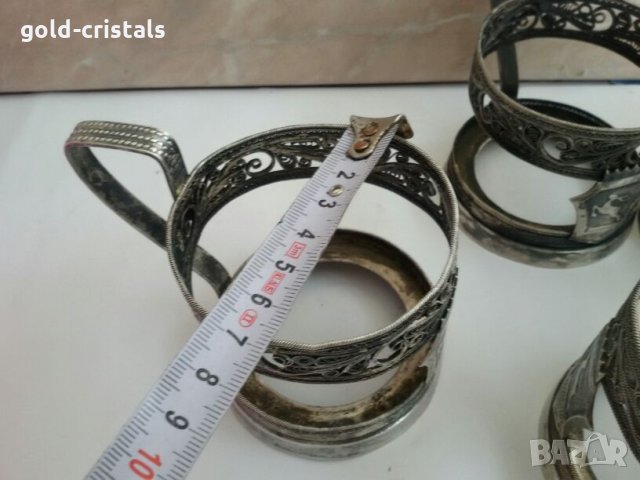 Руски стакани подстакани  филигран, снимка 9 - Антикварни и старинни предмети - 26417341