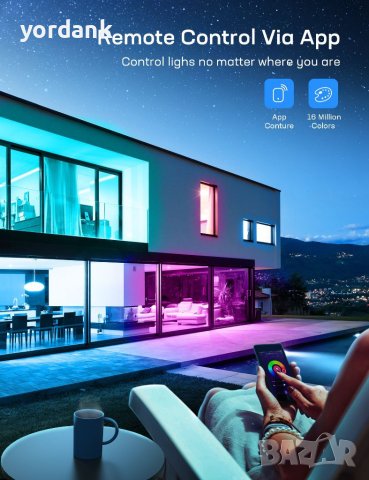 Smart WiFi RGB LED лента 5м Teckin SL02, снимка 4 - Лед осветление - 40509126