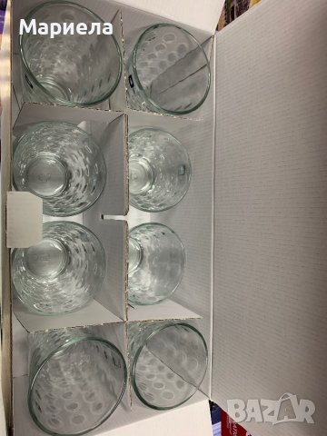 Комплект Чаши Оптика 8 бр. 4малки+4големи / Комплект Leonardo Optic, снимка 6 - Чаши - 44140036