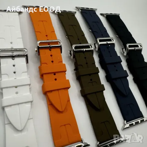 Hermès design каишка за Apple Watch ULTRA/SE/10/9/8/7/6/5/4/3, снимка 5 - Каишки за часовници - 49424101