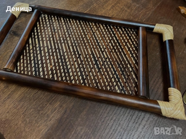 Ръчно изработен бамбуков поднос  Размери с дръжки-44/23.5 см и размери без-31/23.5 см Цена-30 лв , снимка 13 - Декорация за дома - 51517838