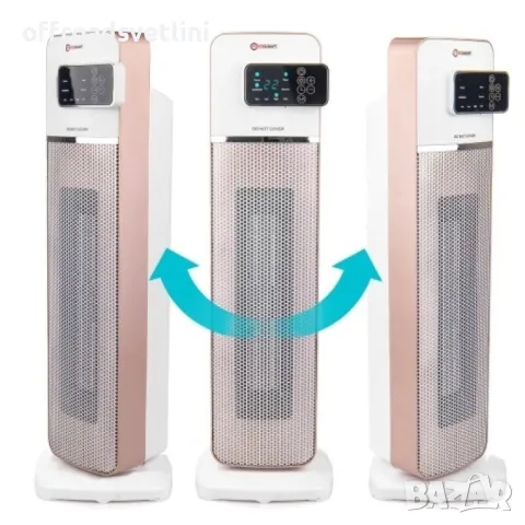 Вентилаторна печка FORCEKRAFT 2000W с керамичен нагревател и дисплей, снимка 2 - Отоплителни печки - 48377092