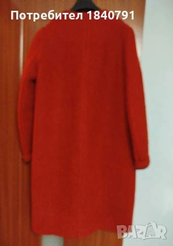 Червено палто ZARA Trafaluc – размер L – XL, снимка 5 - Палта, манта - 53494640
