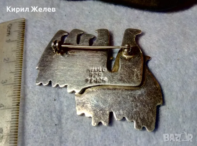 ПРЕКРАСНА ФИГУРАЛНА СРЕБЪРНА БРОШКА ПИНГВИНИ СРЕБРО 925 MEXICO АВТОРСКА РЪЧНА АРТ ИЗРАБОТКА 47967, снимка 5 - Други - 48476916
