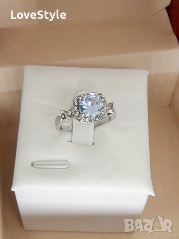 Silver Halo Crystal Ring 💎✨ | дамски пръстен с ореол