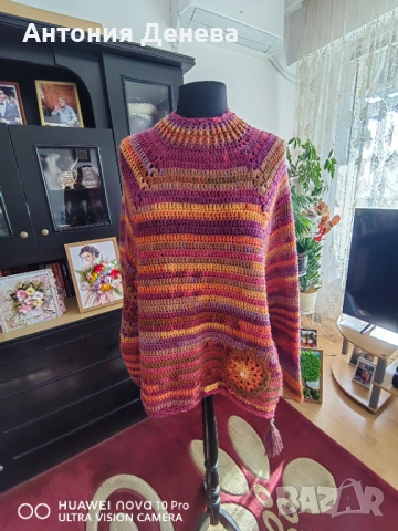 Пуловер пончо, ръчна изработка 