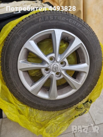 Гуми  с джанти(ориг. с вентили)Toyota Yaris на една зима,Master Grip 2,Semperit, 175/65/15, снимка 1