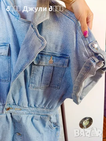 Дънкова рокля с прехлупка от Fashion Room, снимка 12 - Рокли - 50142981