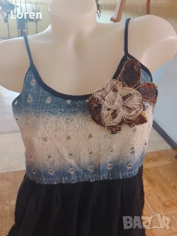 Рокля с цвете отпред , снимка 2 - Рокли - 50391479