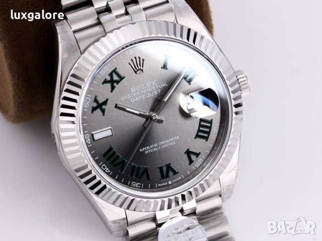 Мъжки часовник Rolex Datejust Wimbledon с автоматичен швейцарски механизъм, снимка 2 - Луксозни - 43777648