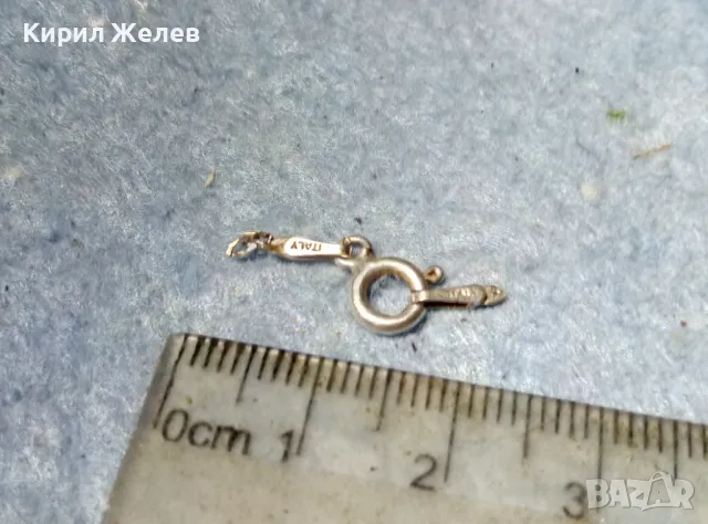 СТАРА СРЕБЪРНА ЗАКОПЧАЛКА За КОЛИЕ ВЕРИЖКА ГРИВНА СРЕБРО 925 ITALY КАРАБИНКА За СИНДЖИР 49877, снимка 4 - Други - 49123277