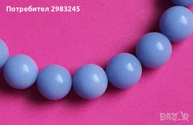 Гривна от син малахит , снимка 2 - Гривни - 49024946