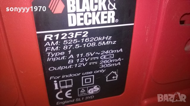 black & decker строително радио-внос швеицария, снимка 10 - Радиокасетофони, транзистори - 26438591