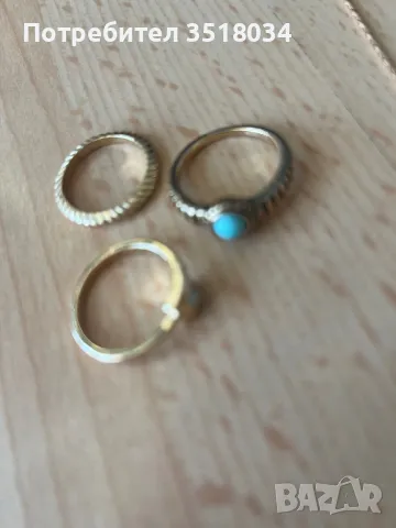 Дълго колие с три пръстена, снимка 2 - Бижутерийни комплекти - 47862231