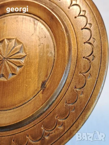 българска дърворезбована чиния за стена    4/2, снимка 4 - Декорация за дома - 49024084