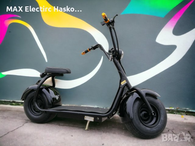 Електрически скутер BIG HARLEY 60V/12AH BLACK, снимка 1 - Мотоциклети и мототехника - 30817973