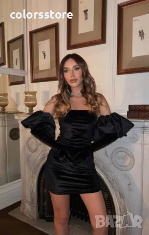 Дамска рокля с буфан ръкавели