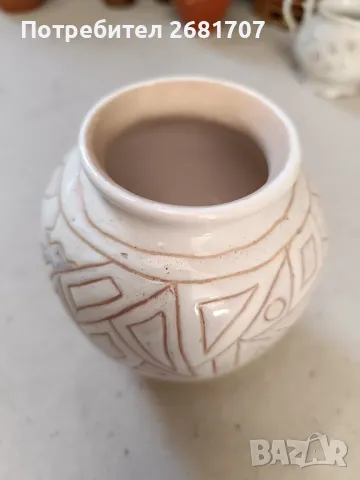 стара керамична ваза , снимка 2 - Вази - 48734729
