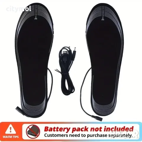 Електрически отопляеми стелки, USB захранване, размер 40-46, снимка 3 - Зимни спортове - 48696103