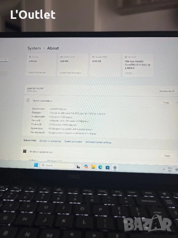 Лаптоп Dell Vostro 5502 i5-11Gen, 8GB RAM, 256GB SSD, снимка 8 - Лаптопи за работа - 53581126