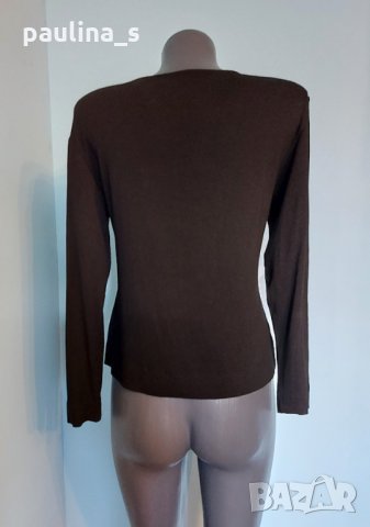  Два броя / Памучна и рипсена блуза с прекръстосано деколте / голям размер , снимка 7 - Блузи с дълъг ръкав и пуловери - 15415129