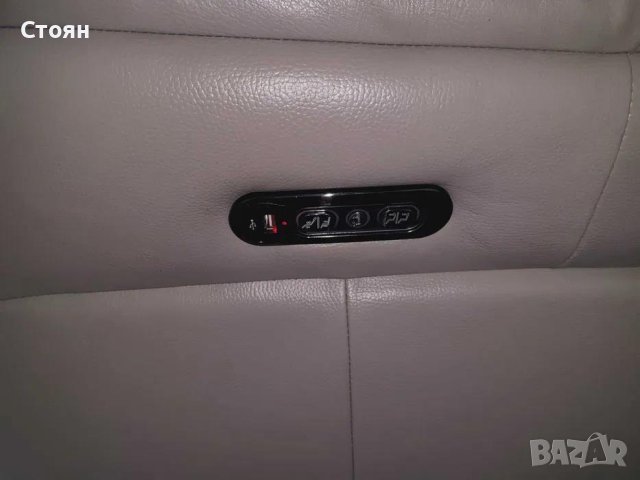 Сив кожен ъглов диван с електрически релаксиращ механизъм, снимка 6 - Дивани и мека мебел - 43429018