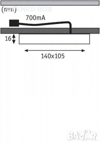 Комплект Paulmann - 2xLED/8W Лампа за под кухненски шкаф VANE 230V IP44, снимка 4 - Лед осветление - 39937326