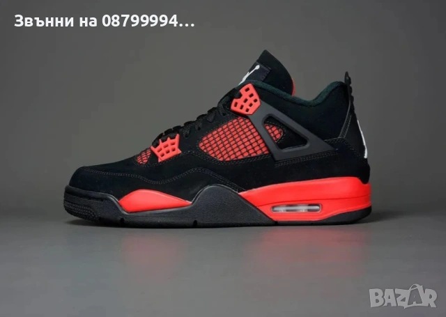 Air Jordan 4, Jordan 4 Red Thunder, маратонки NIKE НАИК Джордан, снимка 4 - Маратонки - 50526227