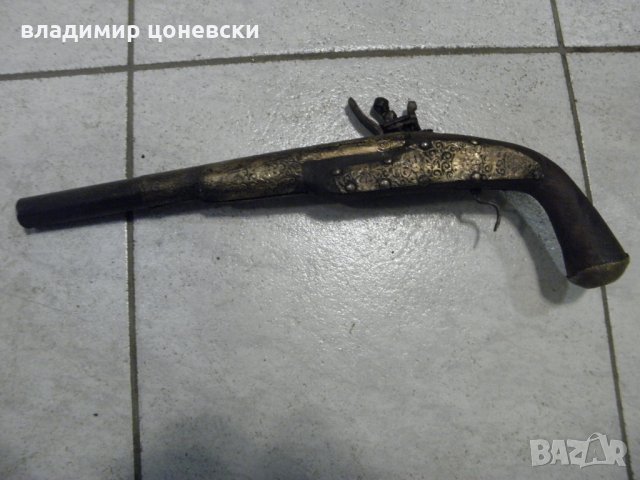 стар красив кремъчен пистолет,пищов,пушка,оръжие, снимка 2 - Колекции - 26914642