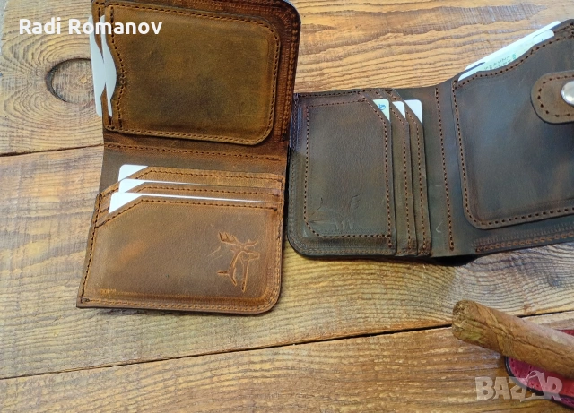 Ръчно изработени кожени портфейли , снимка 2 - Портфейли, портмонета - 53063692