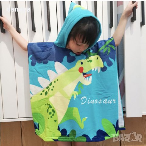 3648 Плажно детско пончо Динозавър
