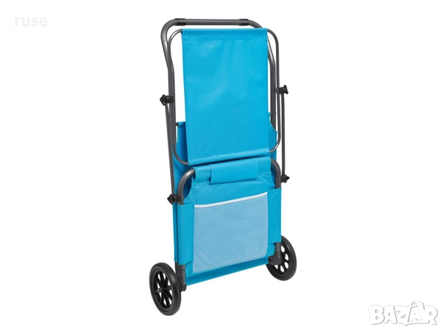 НОВ! Сгъваем шезлонг със сенник и колела за транспортиране, снимка 7 - Градински мебели, декорация  - 52402721