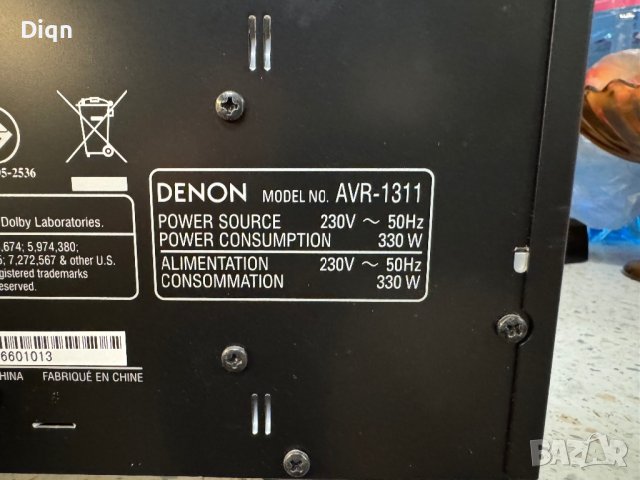 Като нов Denon avr-1311, снимка 13 - Ресийвъри, усилватели, смесителни пултове - 43824257