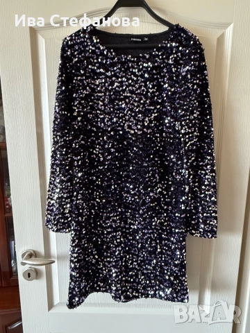 Нова парти официална блестяща празнична коктейлна рокля пайети с подплата, снимка 7 - Рокли - 52484166