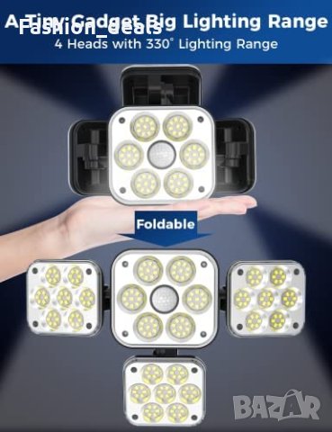 Нова соларна светлина сензор за движение Лампа градина двор осветление, снимка 3 - Соларни лампи - 40721109