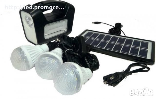Слънчеви светлини GDlite 3 Plus Цветна система за слънчево осветление с 3 светодиодни крушки, Gd-3pl, снимка 2 - Къмпинг осветление - 27620784