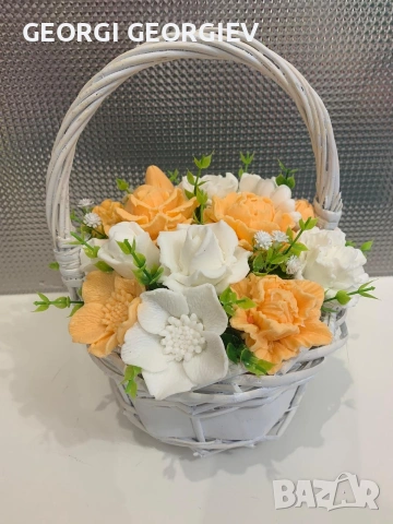 цветя изработени с глицеринов ароматен сапун и Българска роза 🌹 Стара Загора Център бивше кино , снимка 7 - Декорация за дома - 53076051