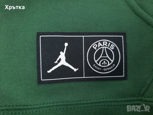 Jordan x PSG Fleece Hoodie - Оригинално мъжко горнище размер S, снимка 7 - Спортни дрехи, екипи - 51253359