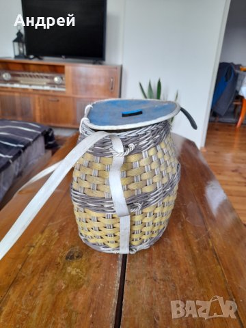 Старо плетено рибарско кошче #2, снимка 2 - Такъми - 43989864