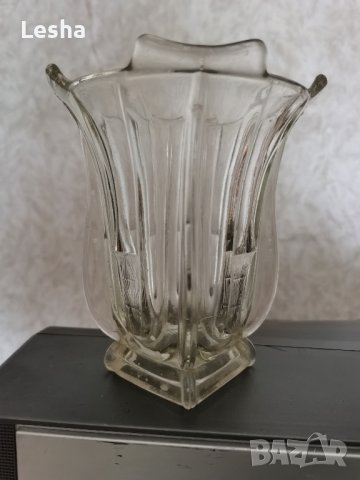 Стъклена ваза, снимка 2 - Вази - 43597428