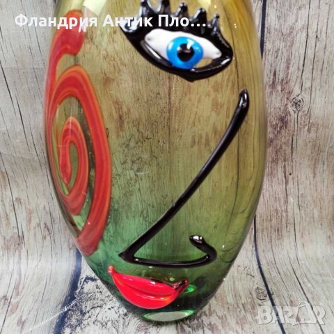 Голяма стъклена ваза - Тя, прекрасната! , снимка 3 - Вази - 43314160